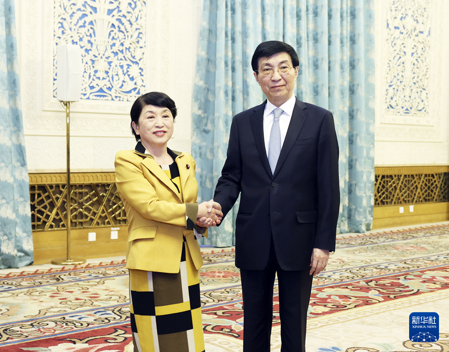 王滬寧會(huì)見日本社民黨代表團(tuán)